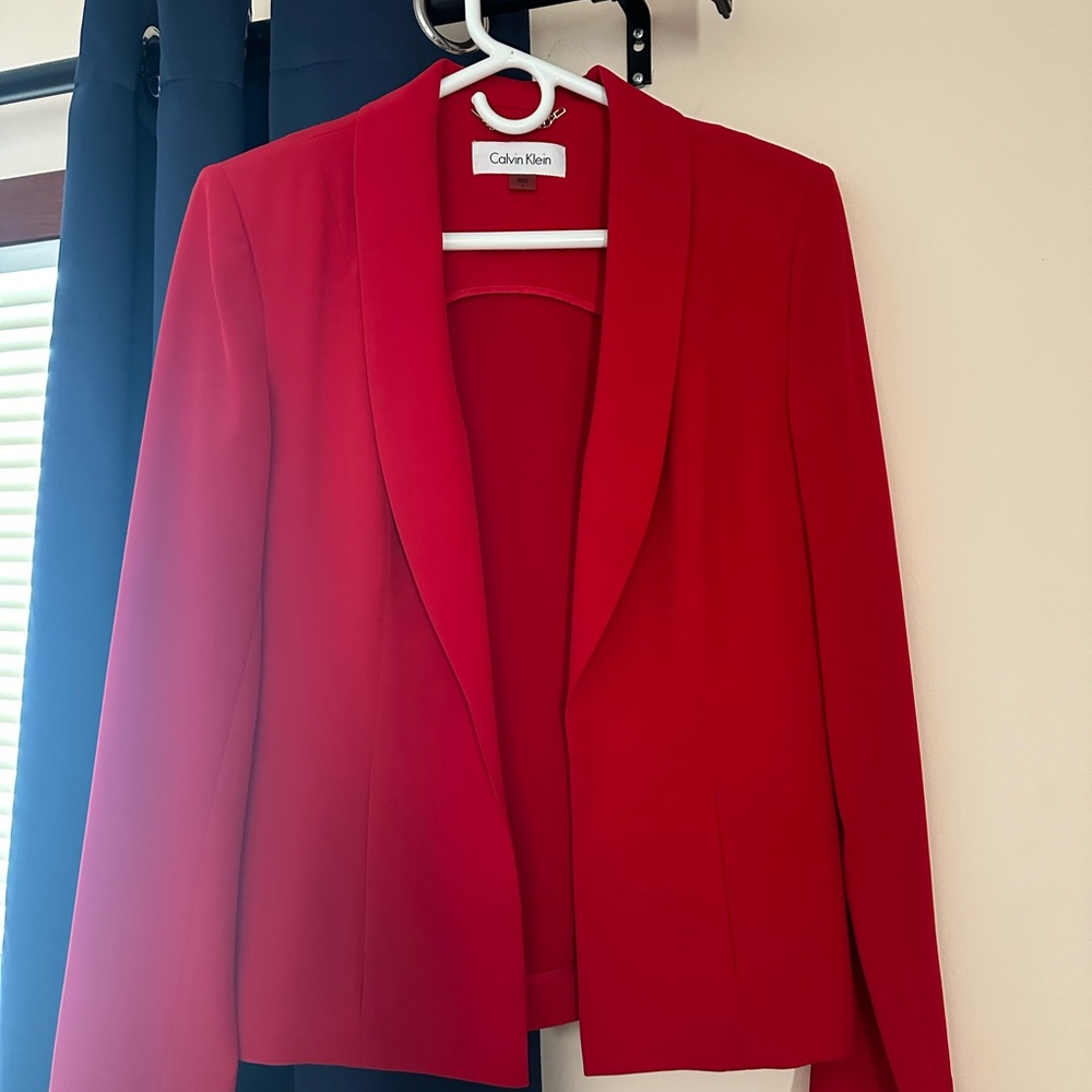 Calvin Klein Women's Vibrant Red Blazer